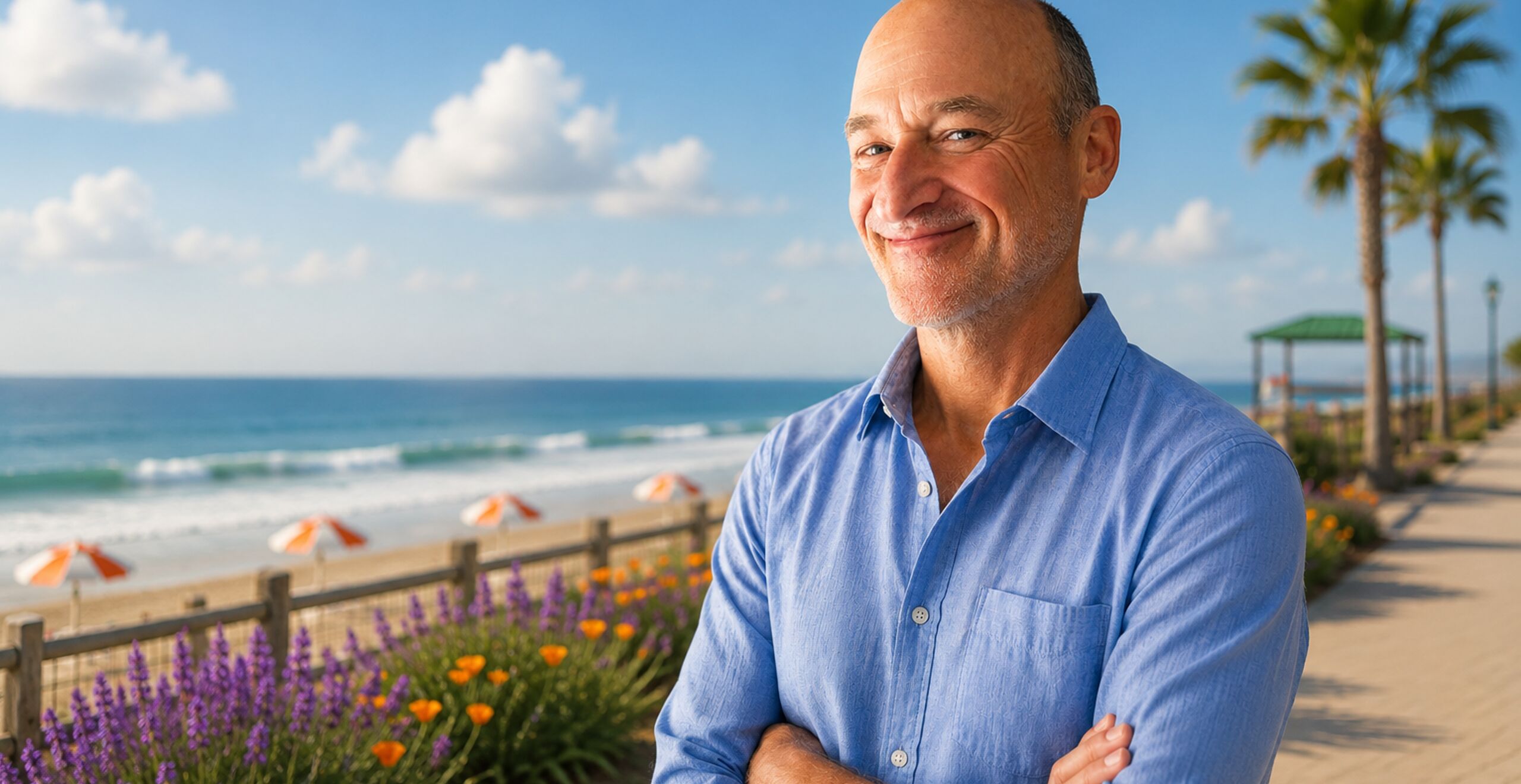 Andrew Mundi on the Southern California coast