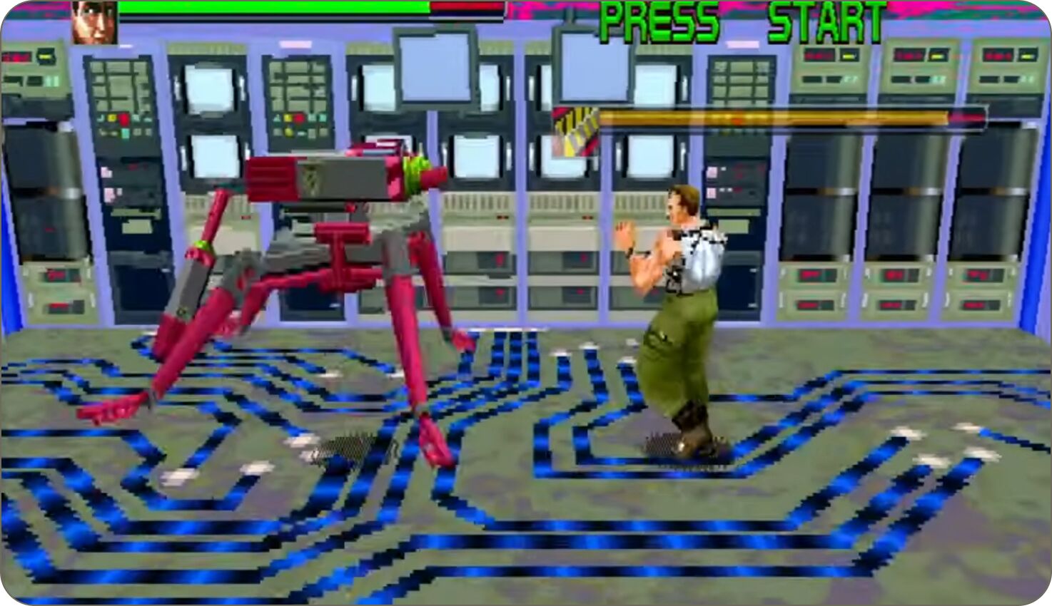 Die Hard Arcade and NFL '97 production stills, full view
